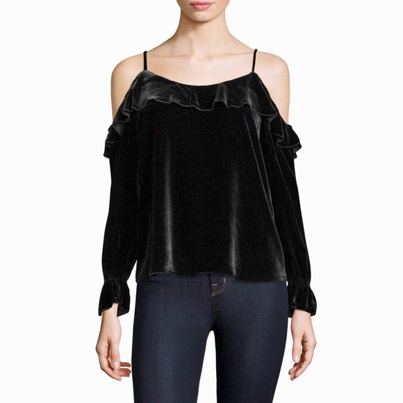 Joie Tops - Joie Alyse Velvet Cold Shoulder Top HOST PICK